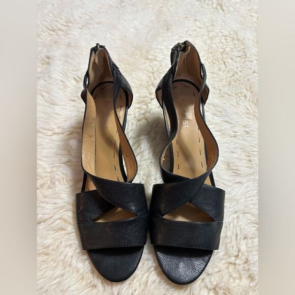 Nine West Zip Wedge Heels in Black size 10 - Picture 8 of 8